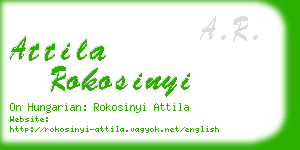attila rokosinyi business card